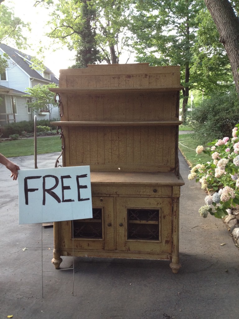 Roadside hutch makeover, rescued and restored - DIY furniture makeover tips and tricks by Girl in the Garage