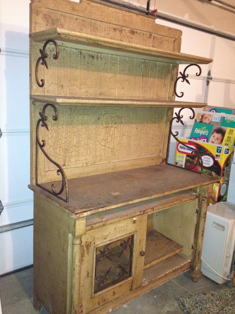 Roadside hutch makeover, rescued and restored - DIY furniture makeover tips and tricks by Girl in the Garage