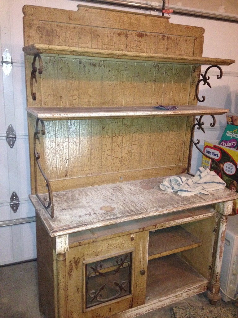 Roadside hutch makeover, rescued and restored - DIY furniture makeover tips and tricks by Girl in the Garage