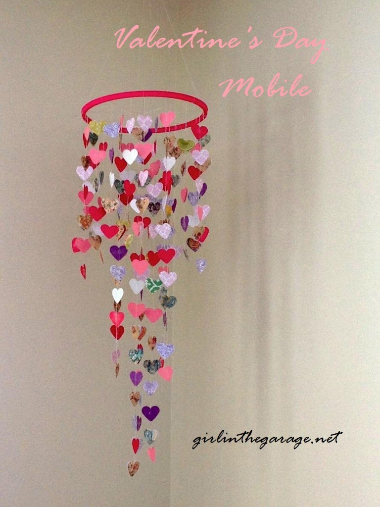 Valentine's Day Heart Mobile by Girl in the Garage