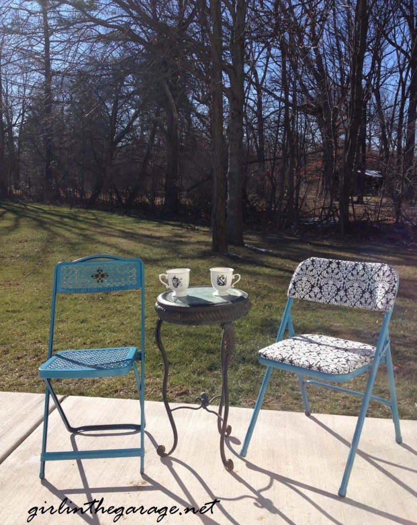 Reupholstered chairs @ Girl in the Garage blog