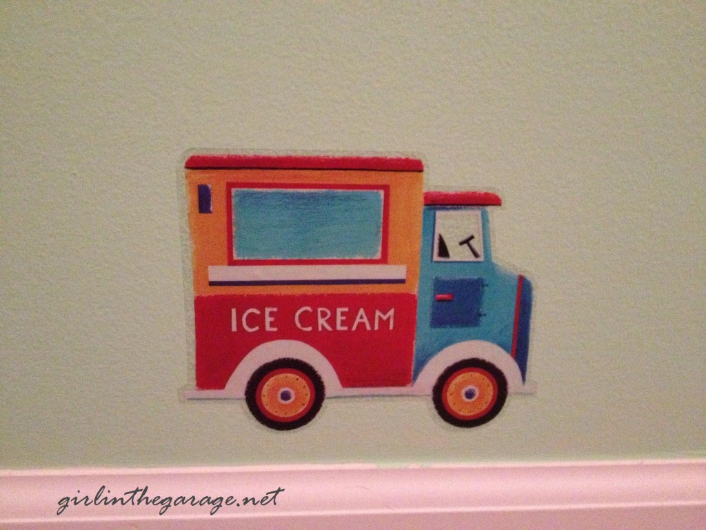 Truck decal at Girl in the Garage blog