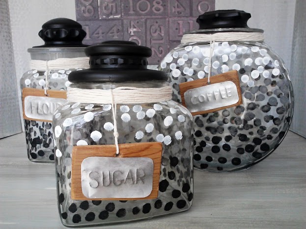 Add ombre dots to a canister set by StowandTellU