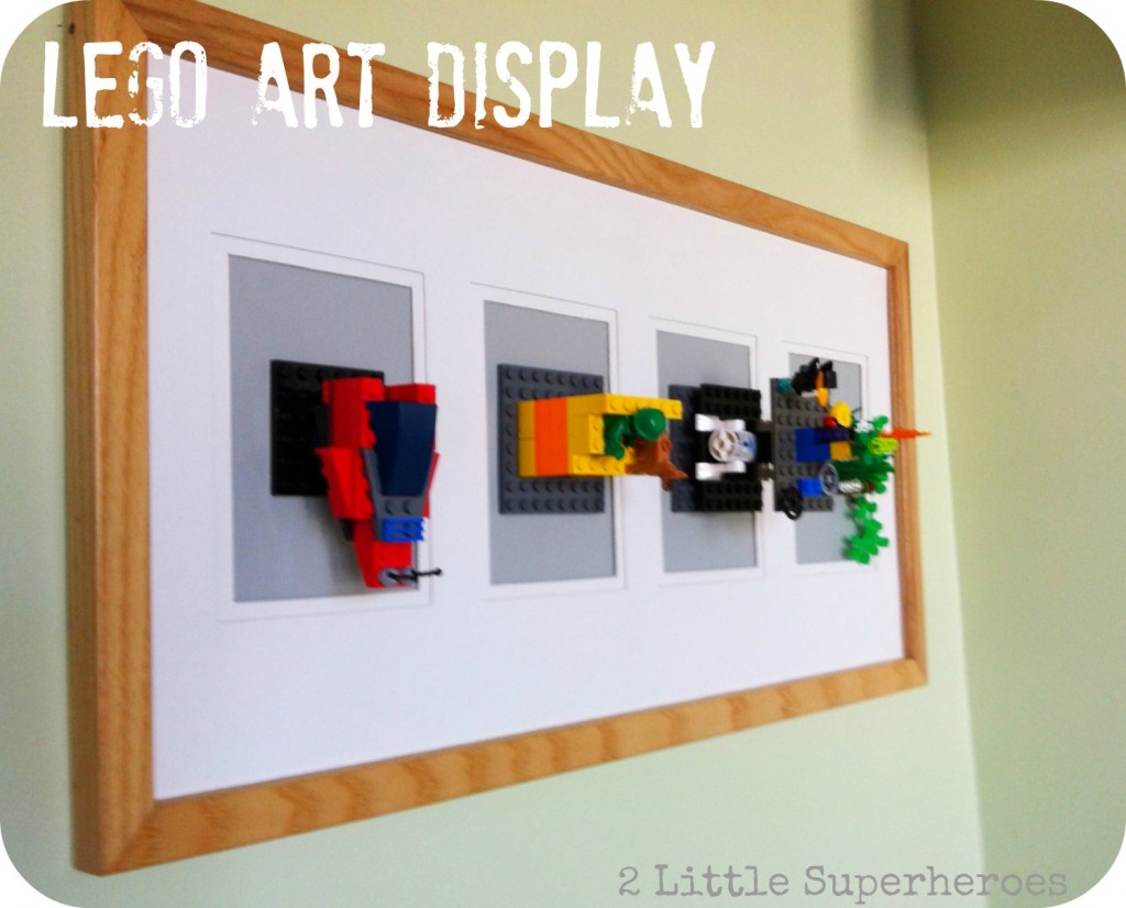 Lego art display by 2 Little Superheroes