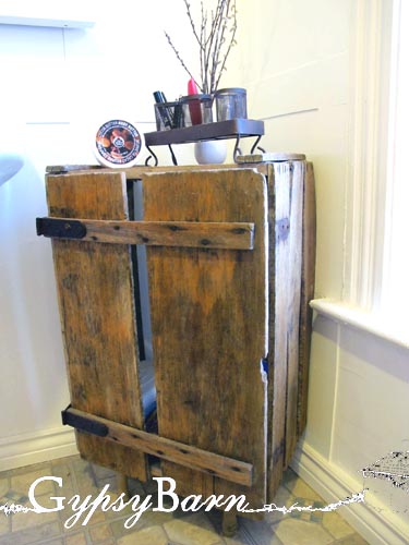 Crate toiletry cabinet by Gypsy Barn