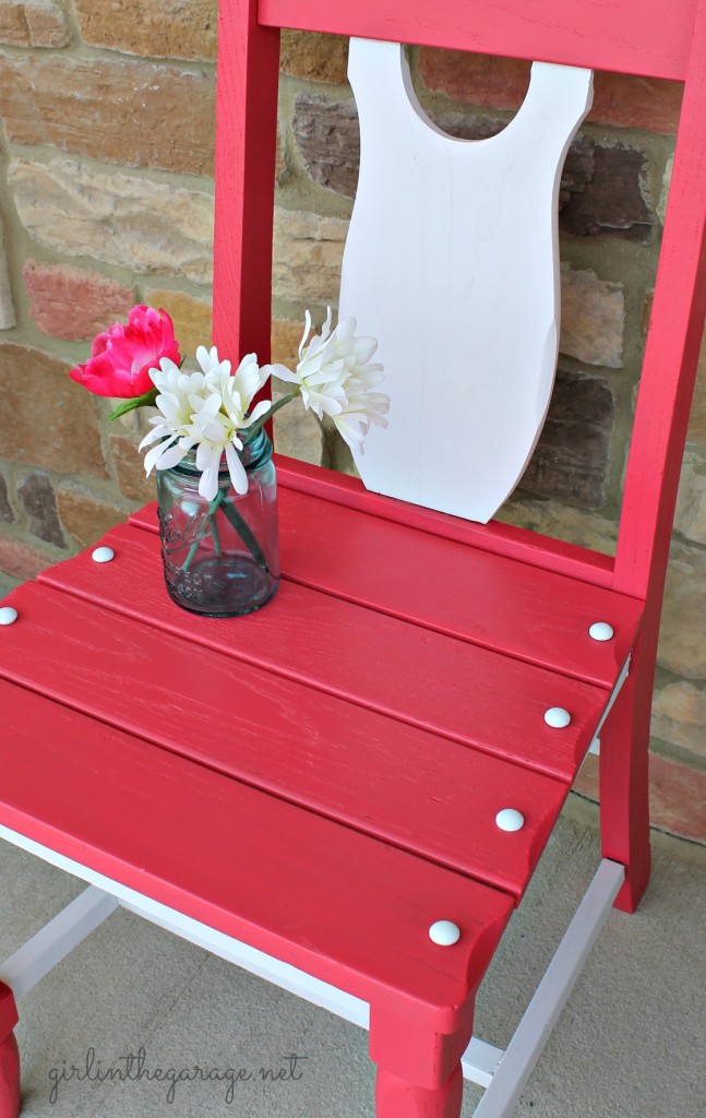 Berry Blush Chair Makeover by Girl in the Garage