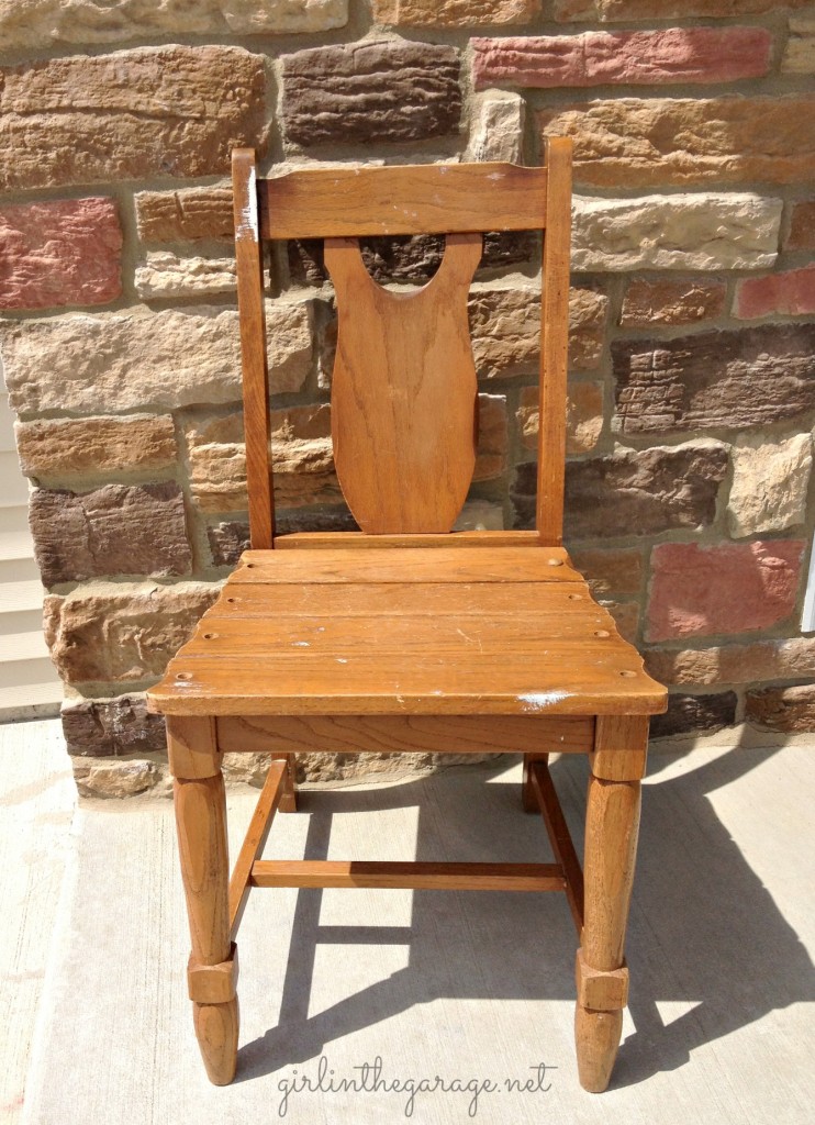 Berry Blush Chair Makeover by Girl in the Garage