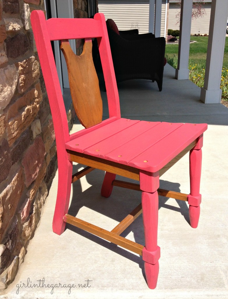 Berry Blush Chair Makeover by Girl in the Garage