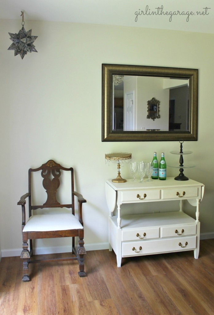 Midcentury buffet gets a classy makeover by Girl in the Garage.