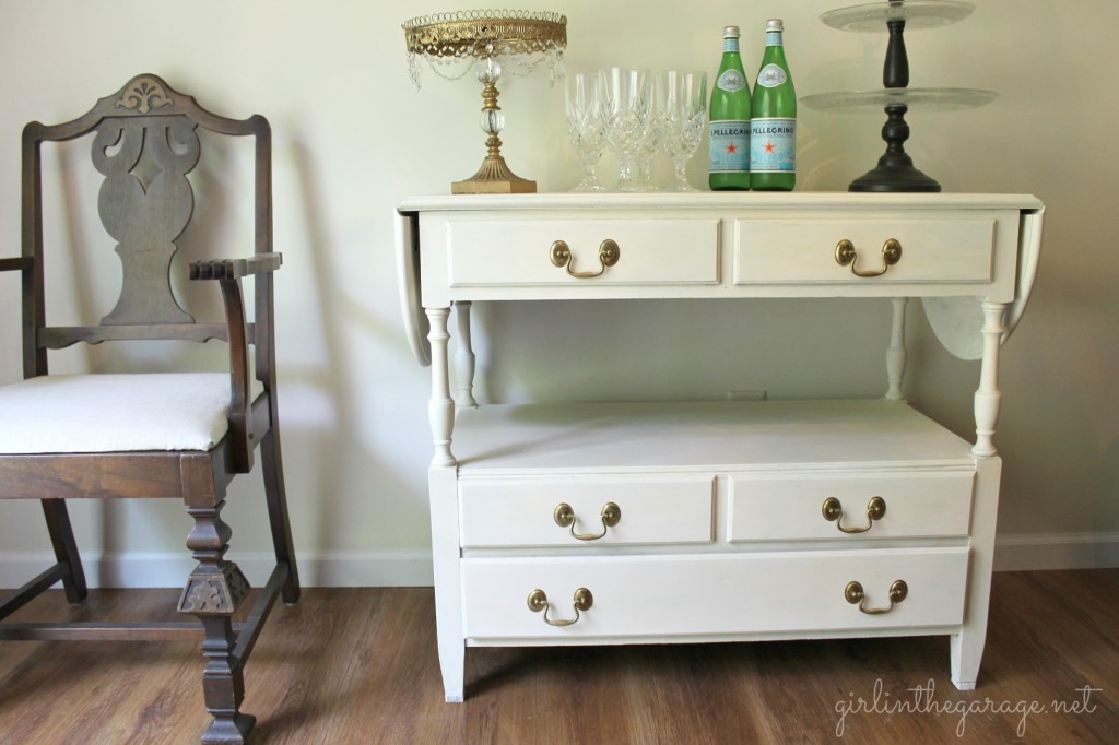 Midcentury buffet gets a classy makeover by Girl in the Garage.