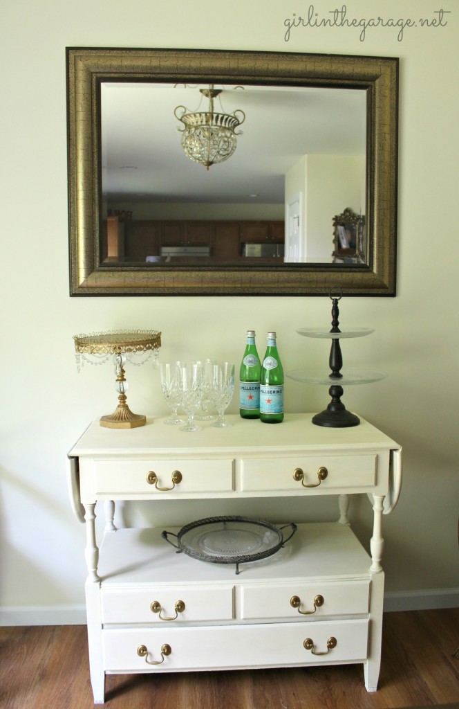 Midcentury buffet gets a classy makeover by Girl in the Garage.