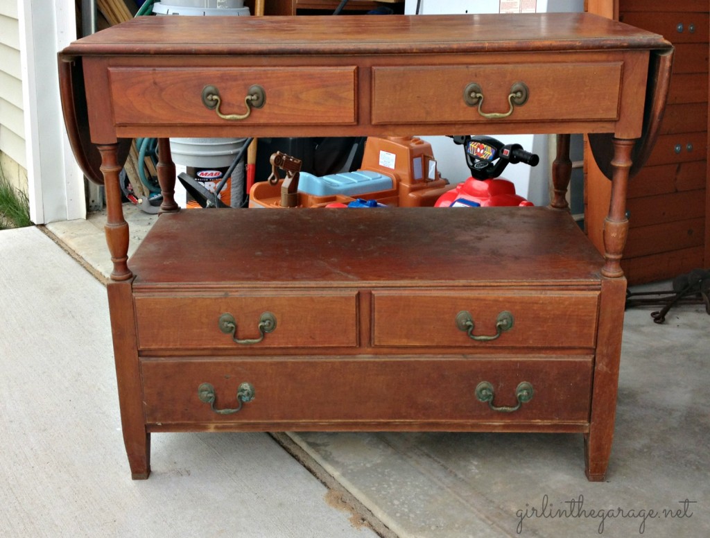 Midcentury buffet gets a classy makeover by Girl in the Garage.