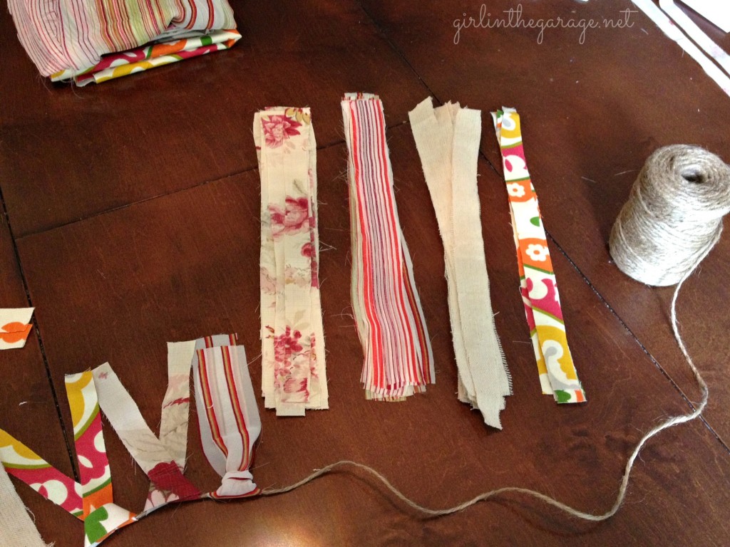 DIY Fabric garland and bunting tutorial by Girl in the Garage.  Great for parties or home decor!