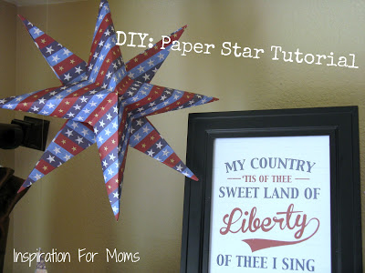 DIY Paper Star Tutorial by Inspiration for Moms