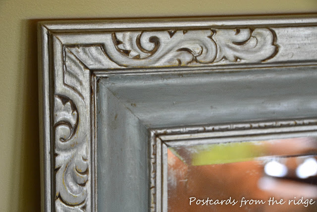 Mirror makeover (inspired by Ballard Designs) by Postcards From the Ridge