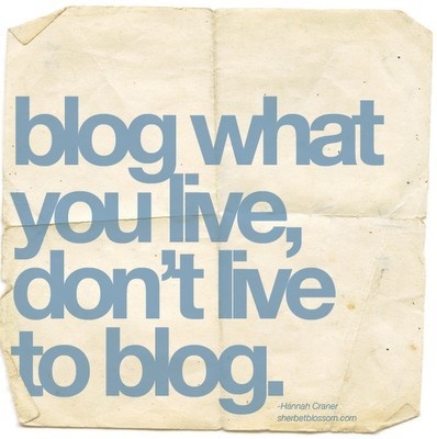 Blog What You Live