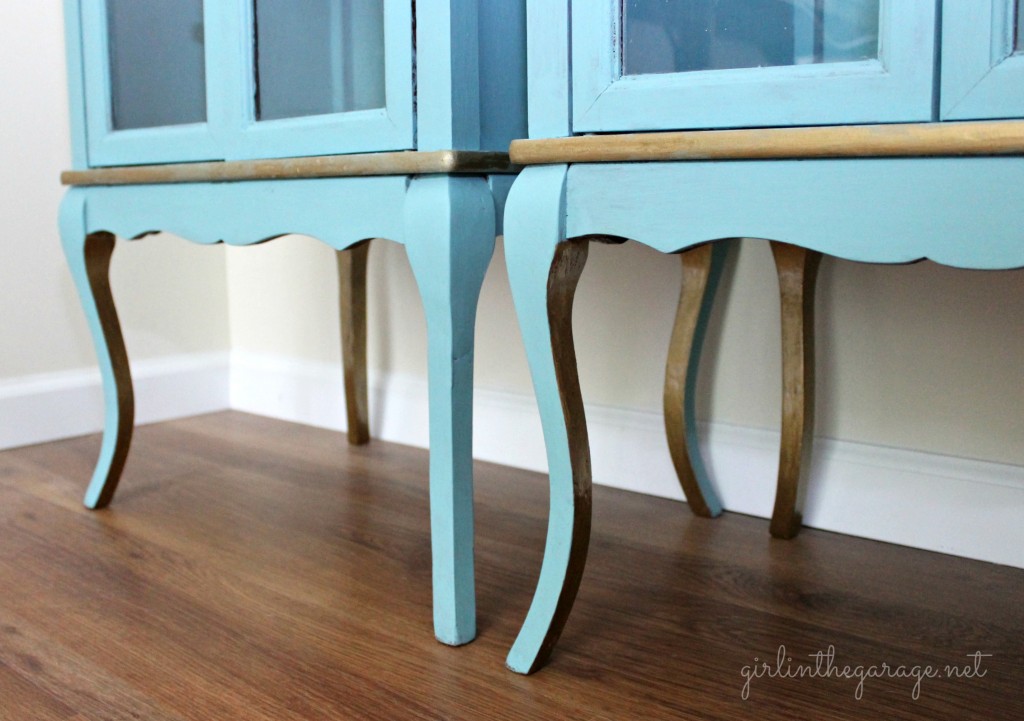 Gilded Tables: Turquoise and Gold Makeover by Girl in the Garage