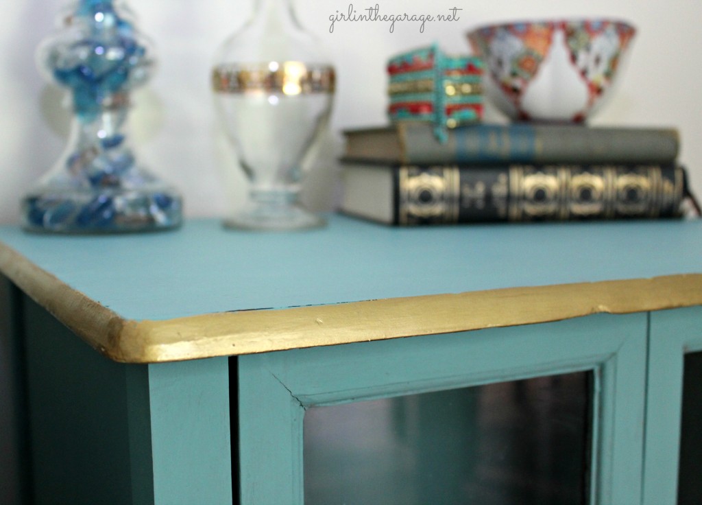 Gilded Tables: Turquoise and Gold Makeover by Girl in the Garage