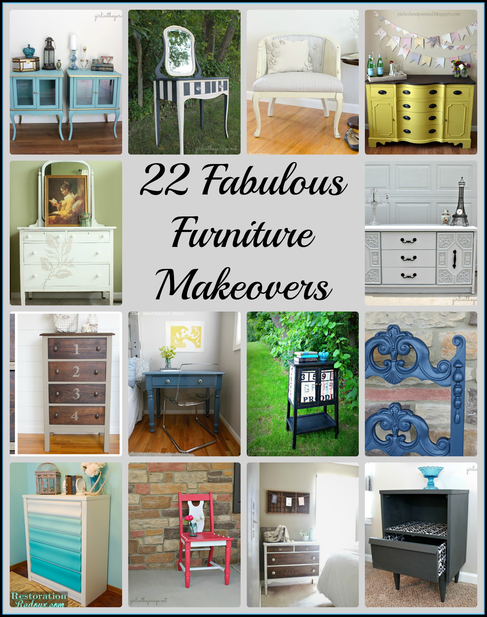 Fabulous Furniture Collage Girl in the Garage®