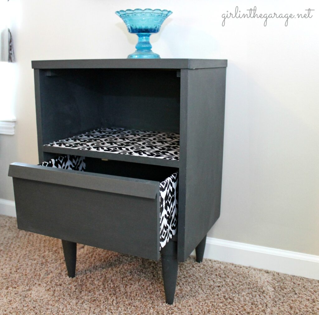 Inspiration for small table makeovers using paint, stencils, image transfer, decoupage, and more.  girlinthegarage.net