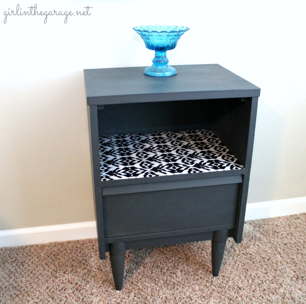 How to decoupage a table with wrapping paper - Mod Podge and Annie Sloan Chalk Paint - DIY tutorial by Girl in the Garage