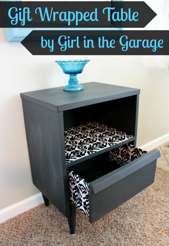 How to decoupage a table with wrapping paper - Mod Podge and Annie Sloan Chalk Paint - DIY tutorial by Girl in the Garage