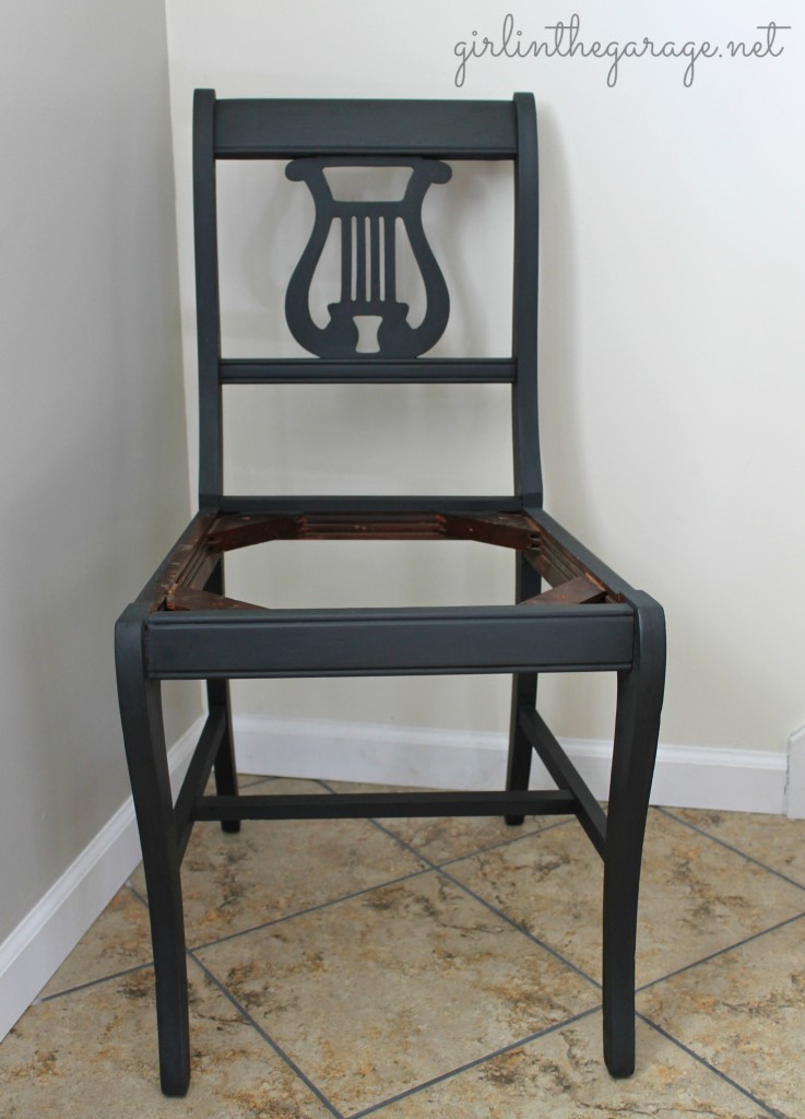 Vintage Lyre Chair Makeover