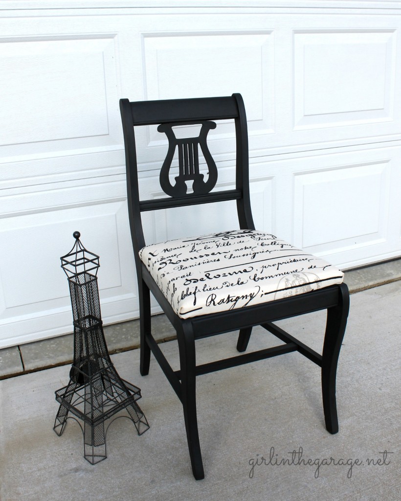 Vintage Lyre Chair Makeover