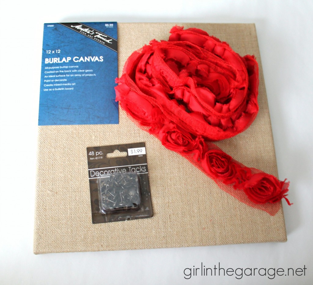 Supplies: Rose Heart Art {Valentine's Day Tour} I girlinthegarage.net