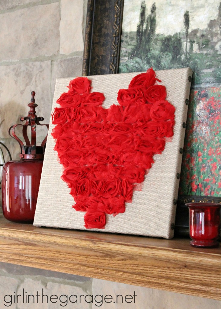 DIY Rose Heart Art Tutorial - Girl in the Garage