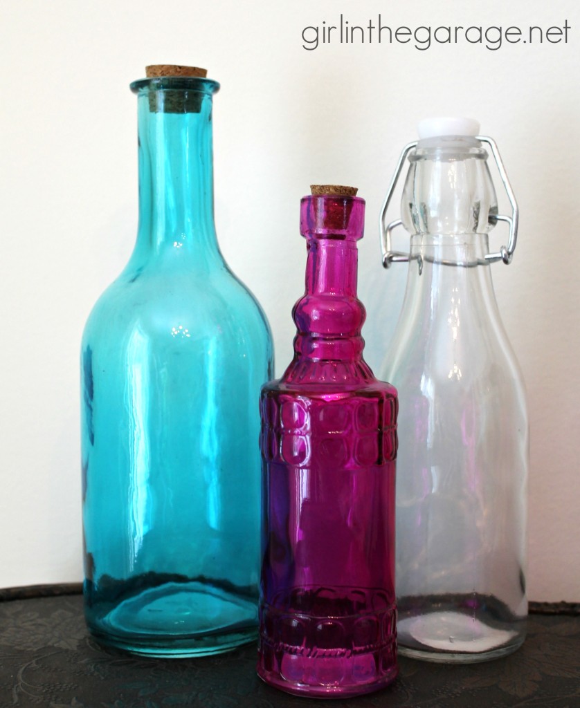 Bejeweled Bottles {Pinterest Inspired Craft from Michaels}