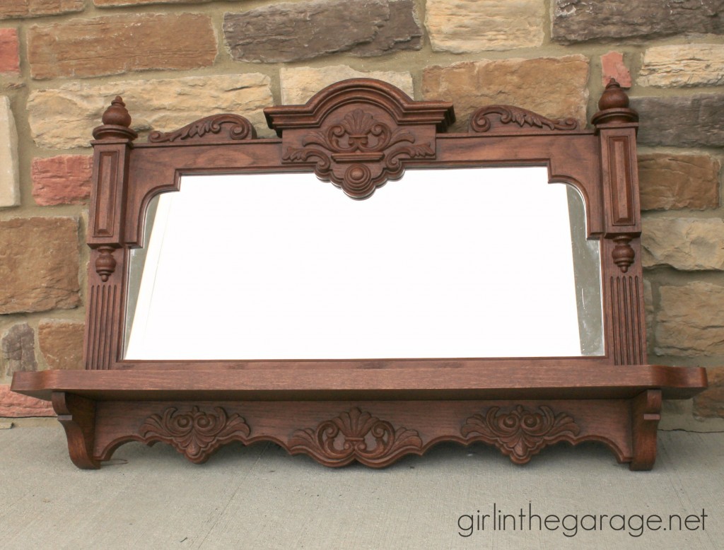 Mirror makeover with Chalk Paint and six other white projects.  girlinthegarage.net - Even a simple change of color can make a big impact in your home decor!