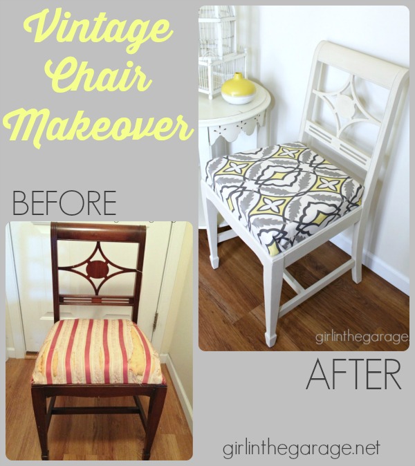 DIY: Vintage Chair Makeover with Chalk Paint. girlinthegarage.net