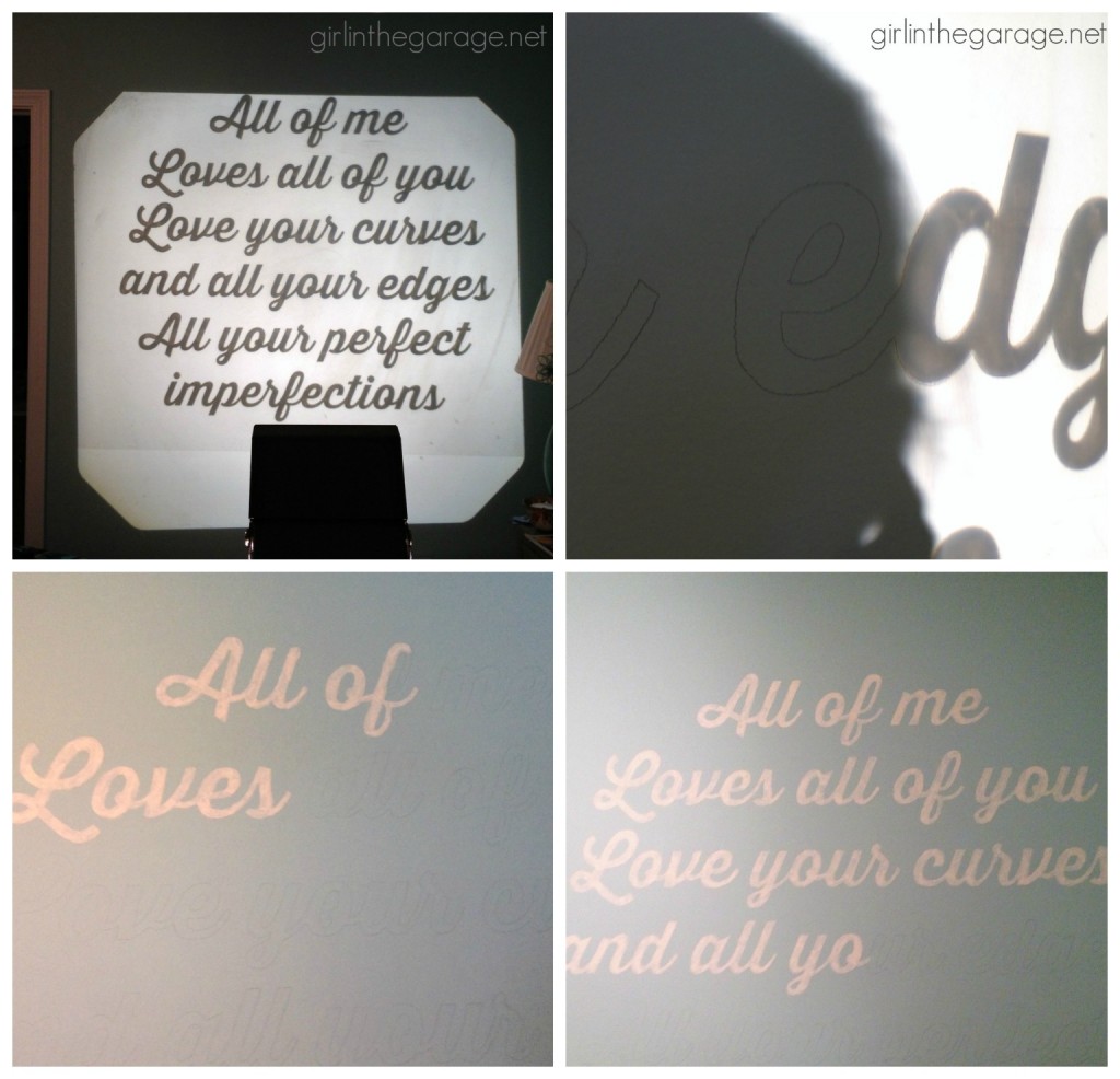 If there's a song that has special meaning to you, turn the lyrics into art for your wall!  girlinthegarage.net