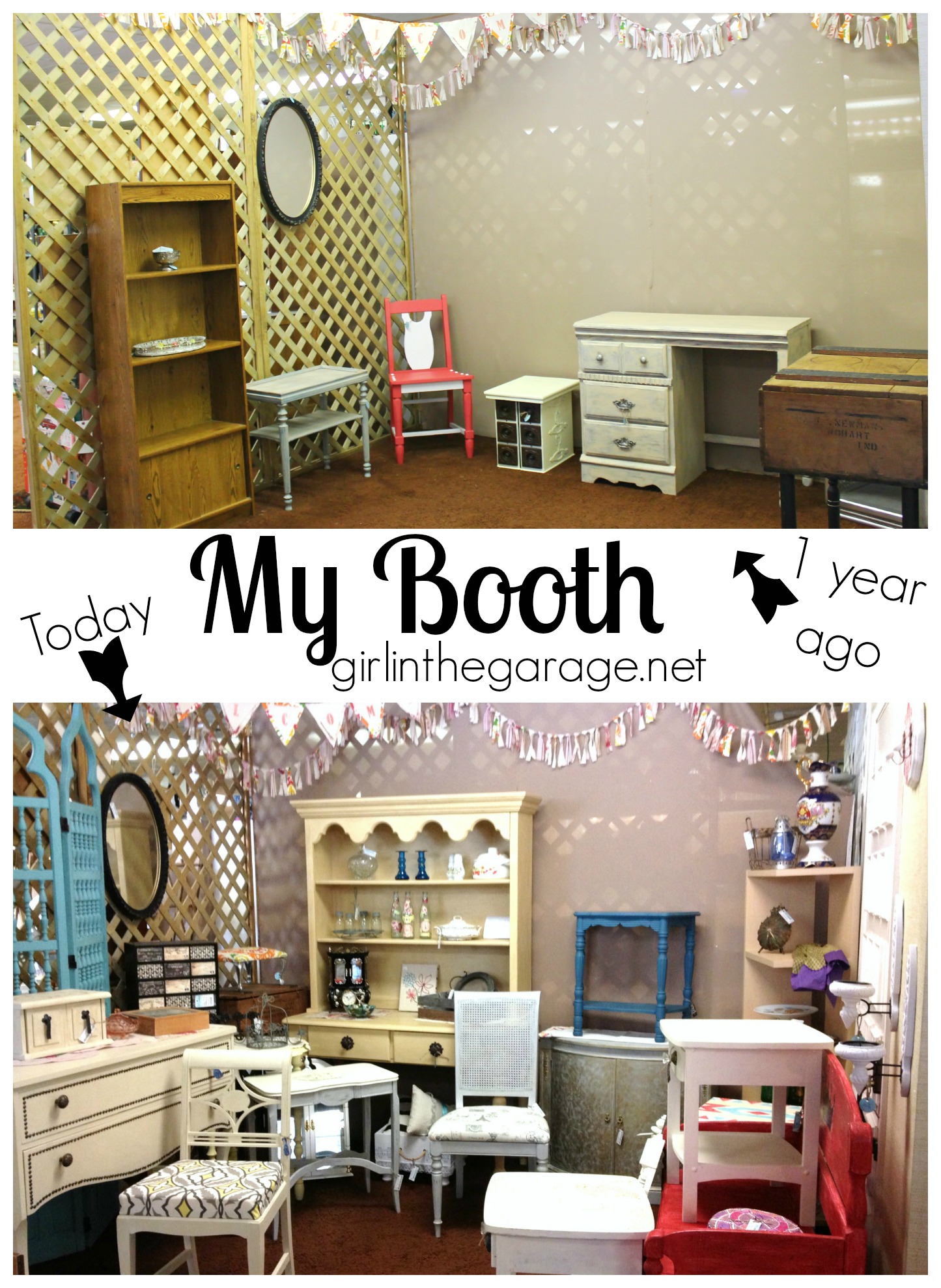 my booth before after one year collage