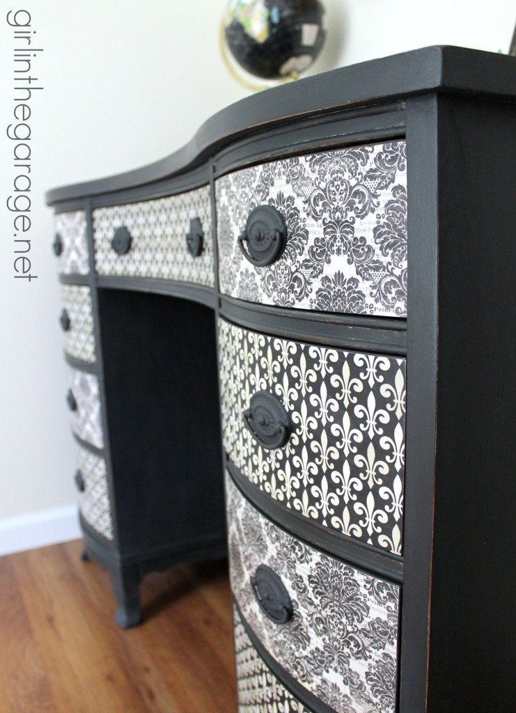 decoupage writing bureau