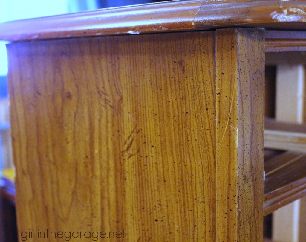 How to paint furniture silver with metallic paint - by Girl in the Garage