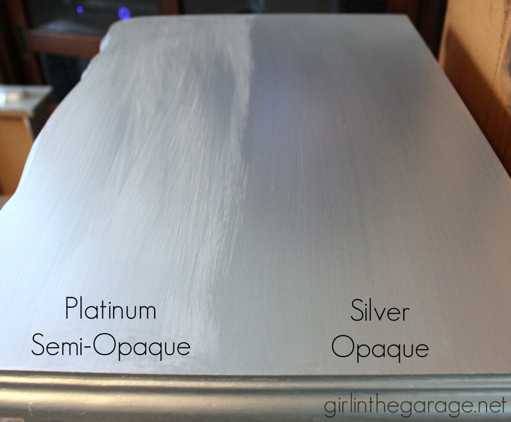 How to paint furniture silver with metallic paint - by Girl in the Garage