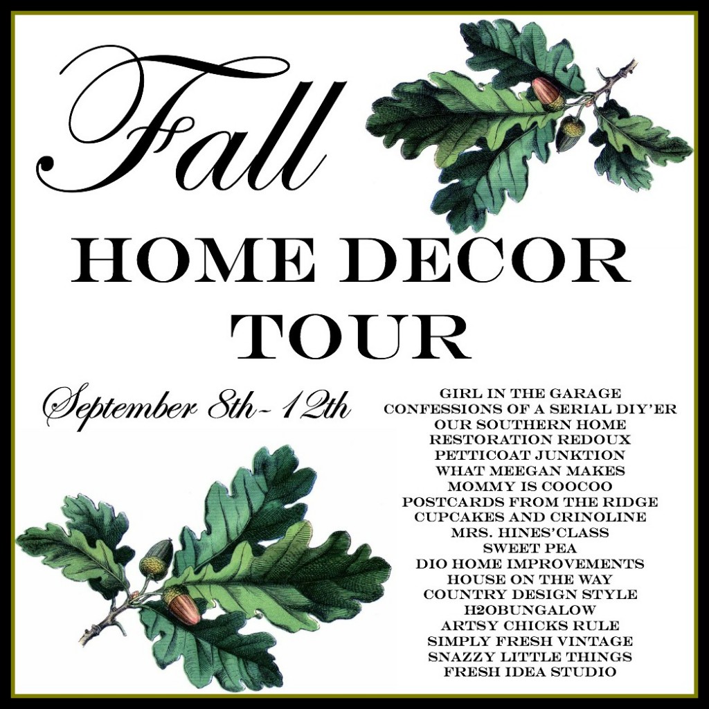 Fall Home Decor Tour - September 8-12, 2014 - 19 bloggers share inspiring fall decor!