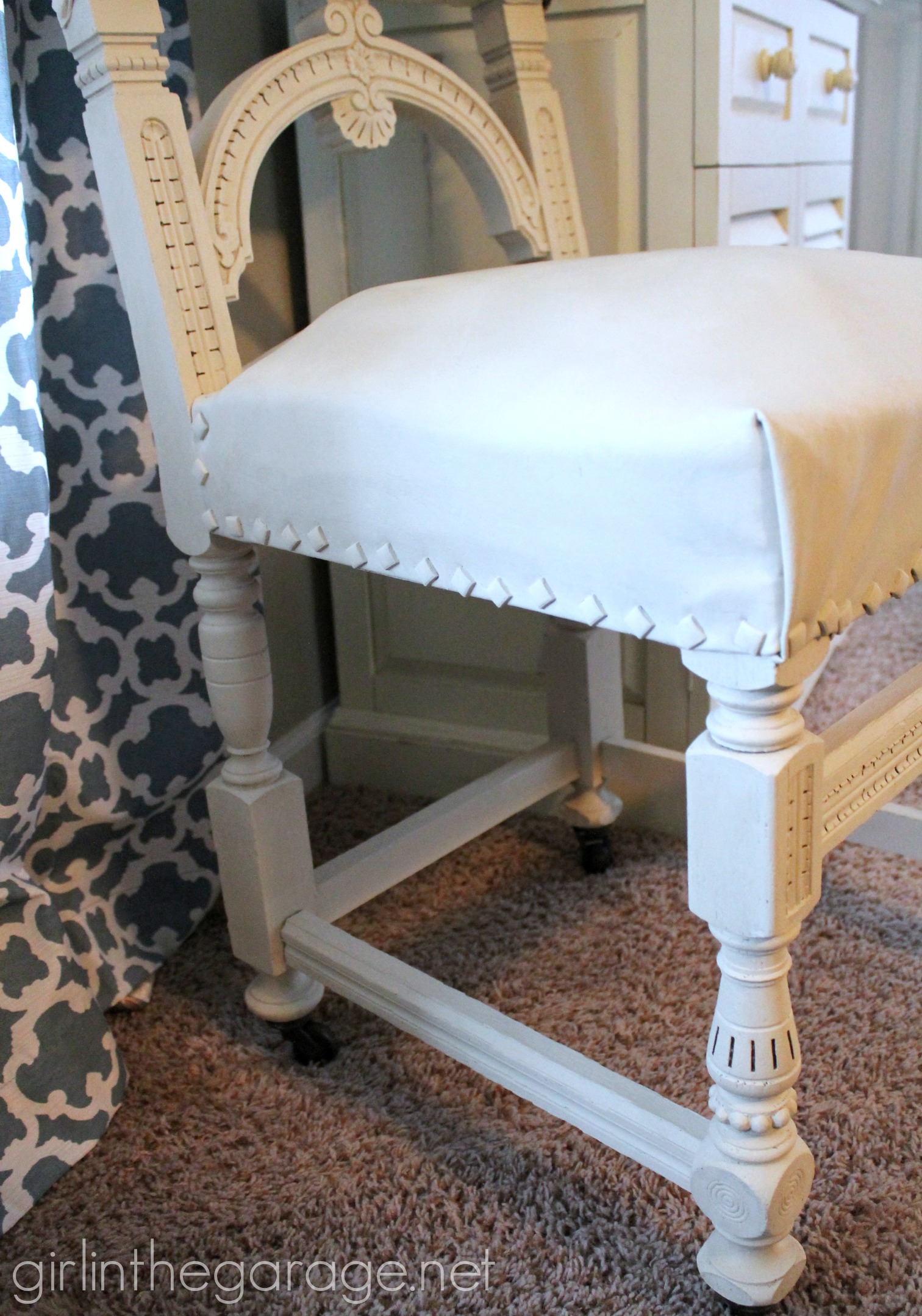 Painted Leather Chair Makeover With Annie Sloan Chalk Paint