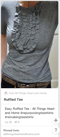 DIY ruffled tee by All Things Heart and Home