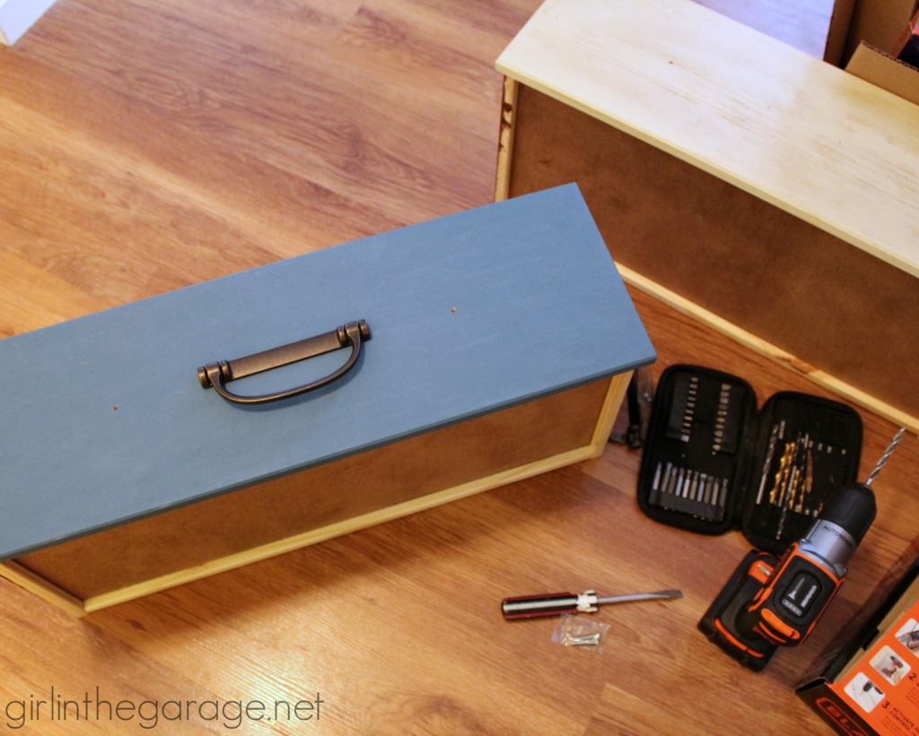 IKEA RAST Hack: A suitcase dresser makeover from an IKEA chest of drawers. girlinthegarage.net