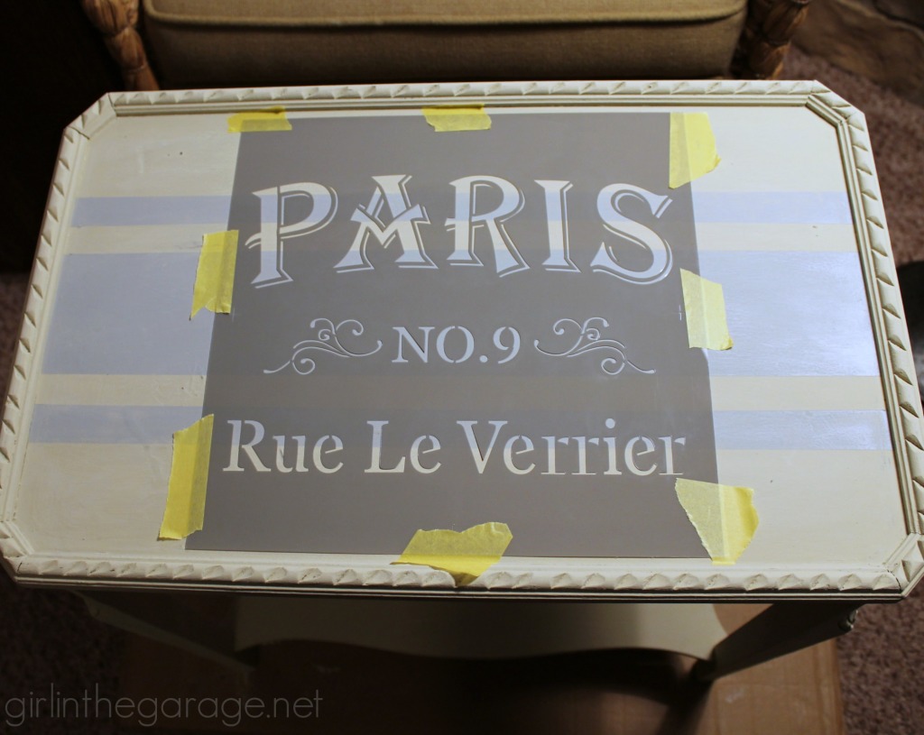 French Grain Sack Table Makeover with Chalk Paint - girlinthegarage.net