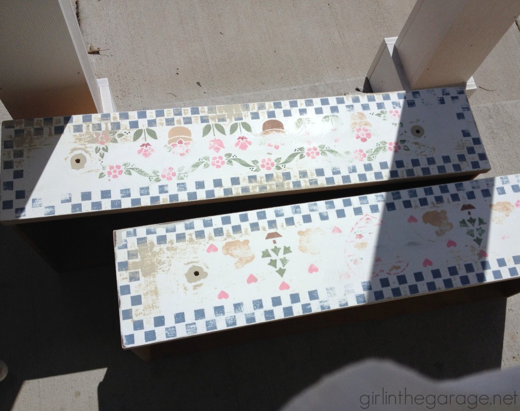 See how a dated vanity is transformed with Chalk Paint, nailhead trim, and beautiful new knobs. girlinthegarage.net