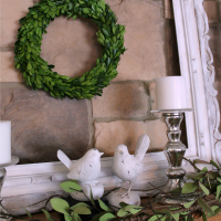 White and Bright Summer Mantel – Welcome Home Tour