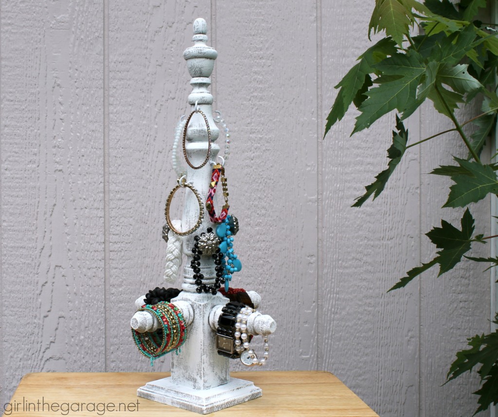 How to make a DIY bracelet storage stand with some unexpected supplies!  girlinthegarage.net