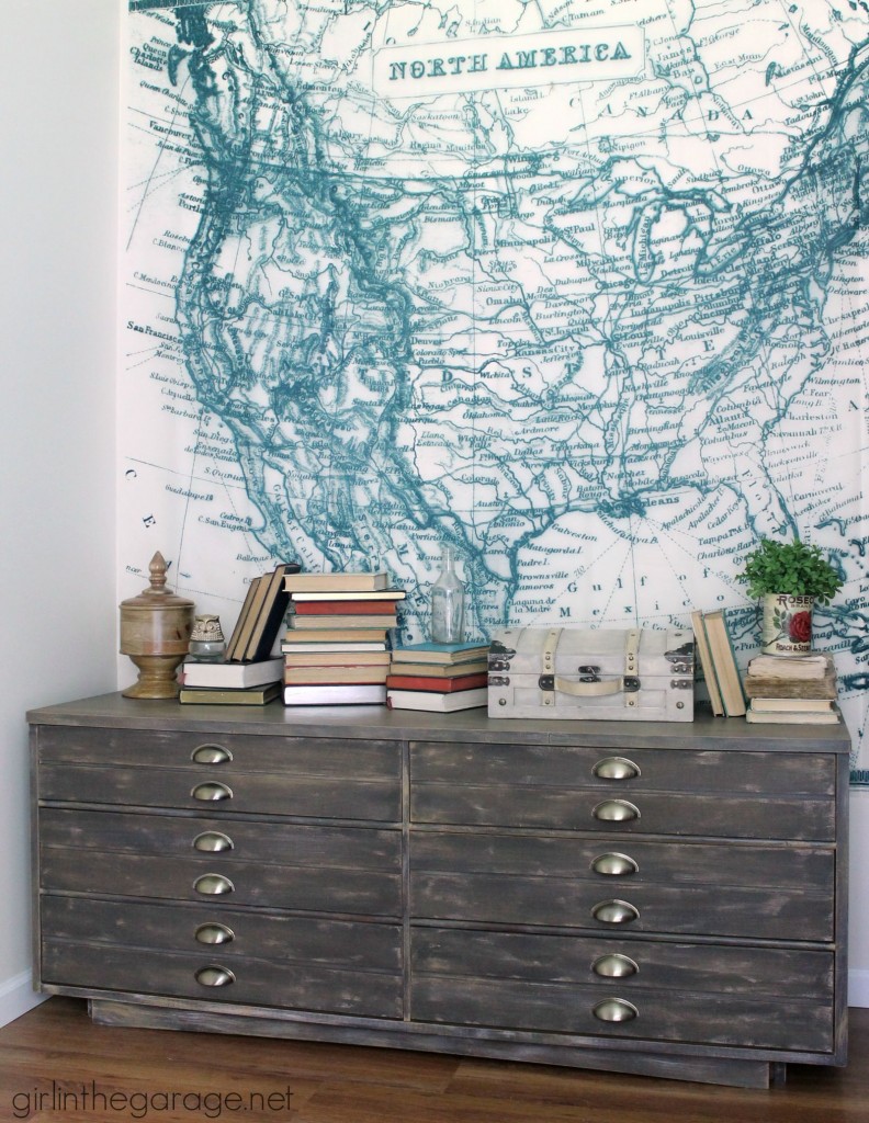 Anthropologie Inspired Industrial Dresser Makeover - Girl in the Garage