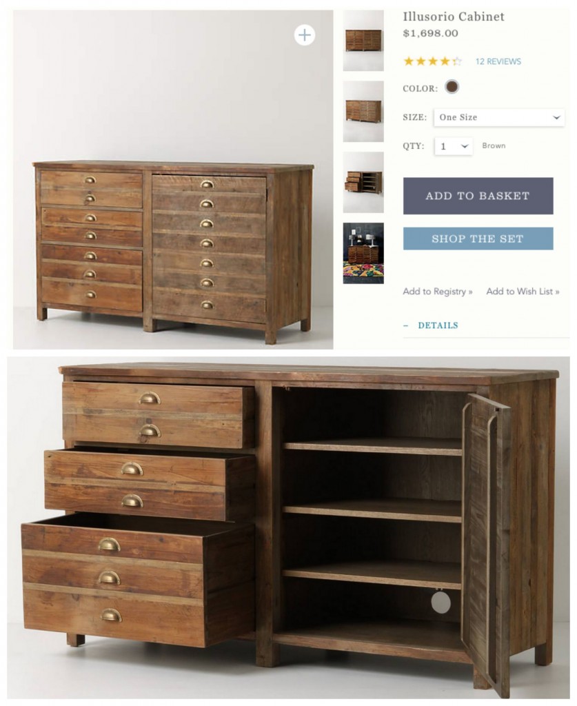 Anthropologie Illusorio Cabinet