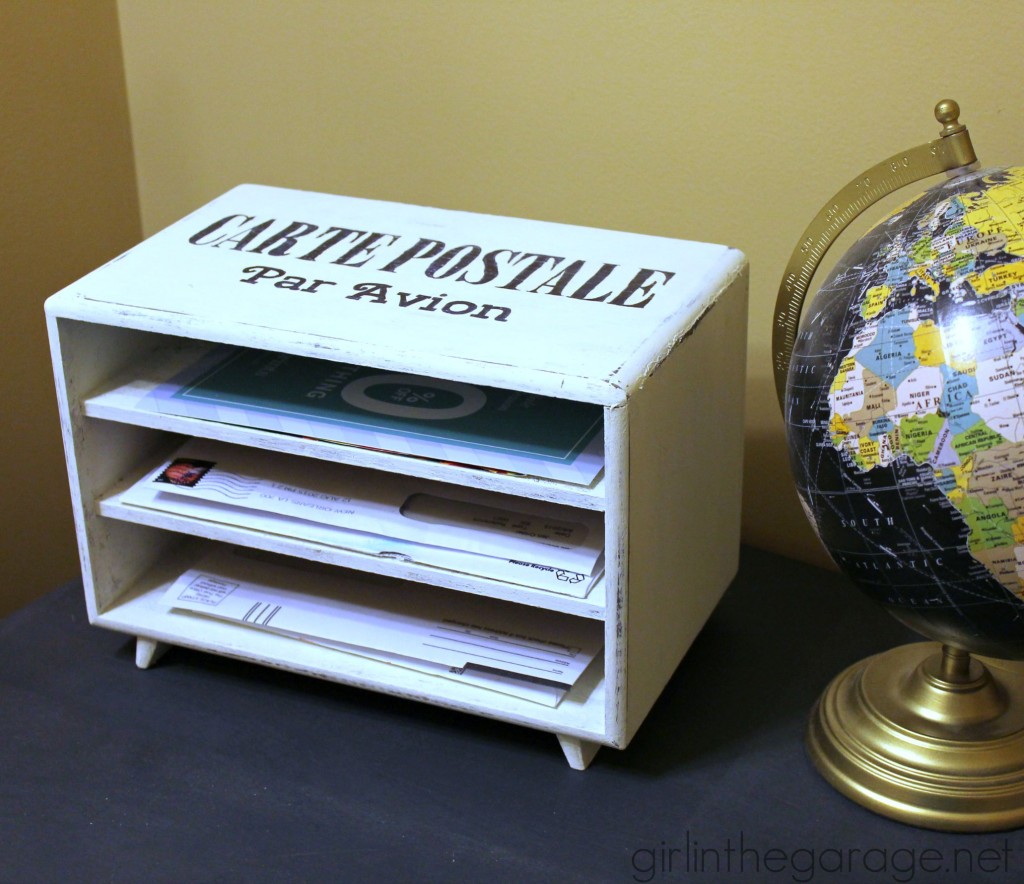 Repurposed Jewelry Box to Mail Organizer - Girl in the Garage