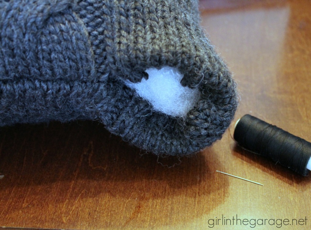 One upcycled sweater, three DIY projects - Trash to Treasure - girlinthegarage.net